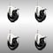 Service Caster 5 Inch 316SS Soft Rubber Swivel 3/8 Inch Threaded Stem Caster Set Lock Brake SCC SCC-SS316TSTTL20S514-SRS-381615-4 - alternate 1